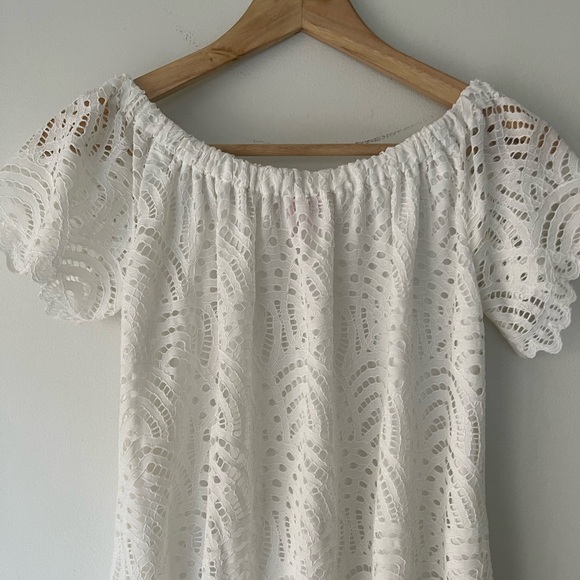 Lilly Pulitzer White Off Shoulder Dress - Picture 4 of 11